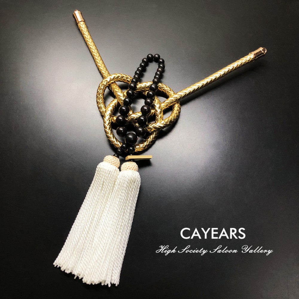 アクセサリー kiku JDM Junction Produce Leather Kin Rope Tsuna Black Wood Ebony Fusa