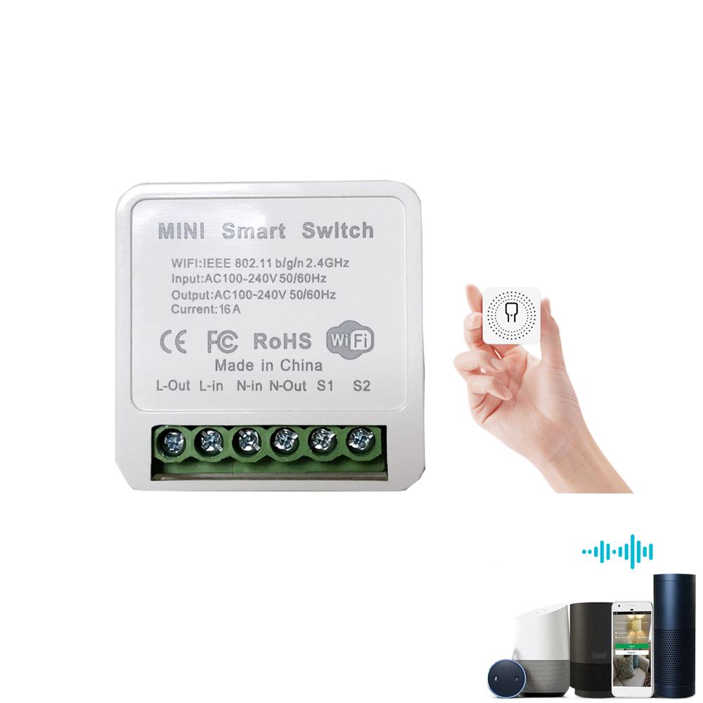 Per Tuya WiFi Smart Switch 16A fai da te Mini modulo pannello aggiornamento telecomando funziona con Alexa Google Home nessun hub richiesto piccolo_voghion.com