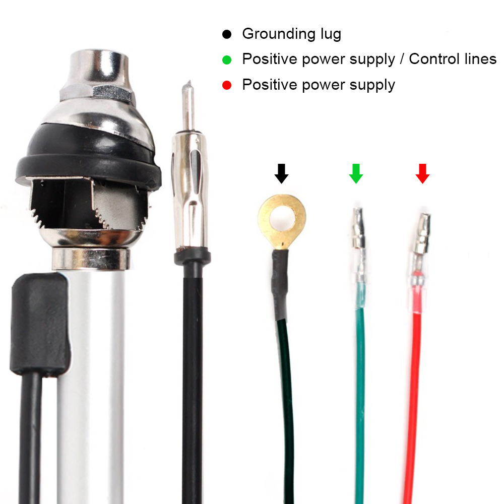 Antenne Télescopique Filetage Extérieur 4.3mm | Pour Voiture/Helicoptère RC | Longueur 440mm | Filetage 3mm