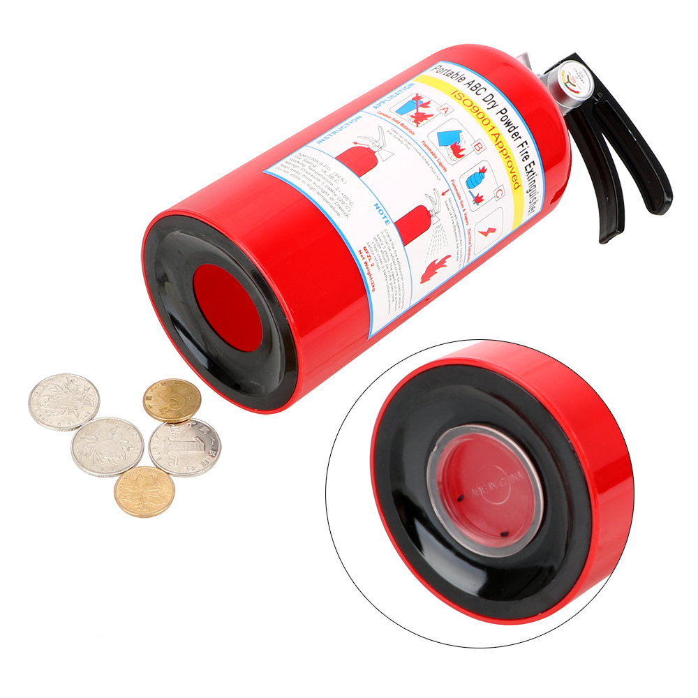 Description Picture 6 of itemPlastic Fire Extinguisher Money Boxes Birthday Gift for Kids Creative Coin Piggy Banks Money Saving Box