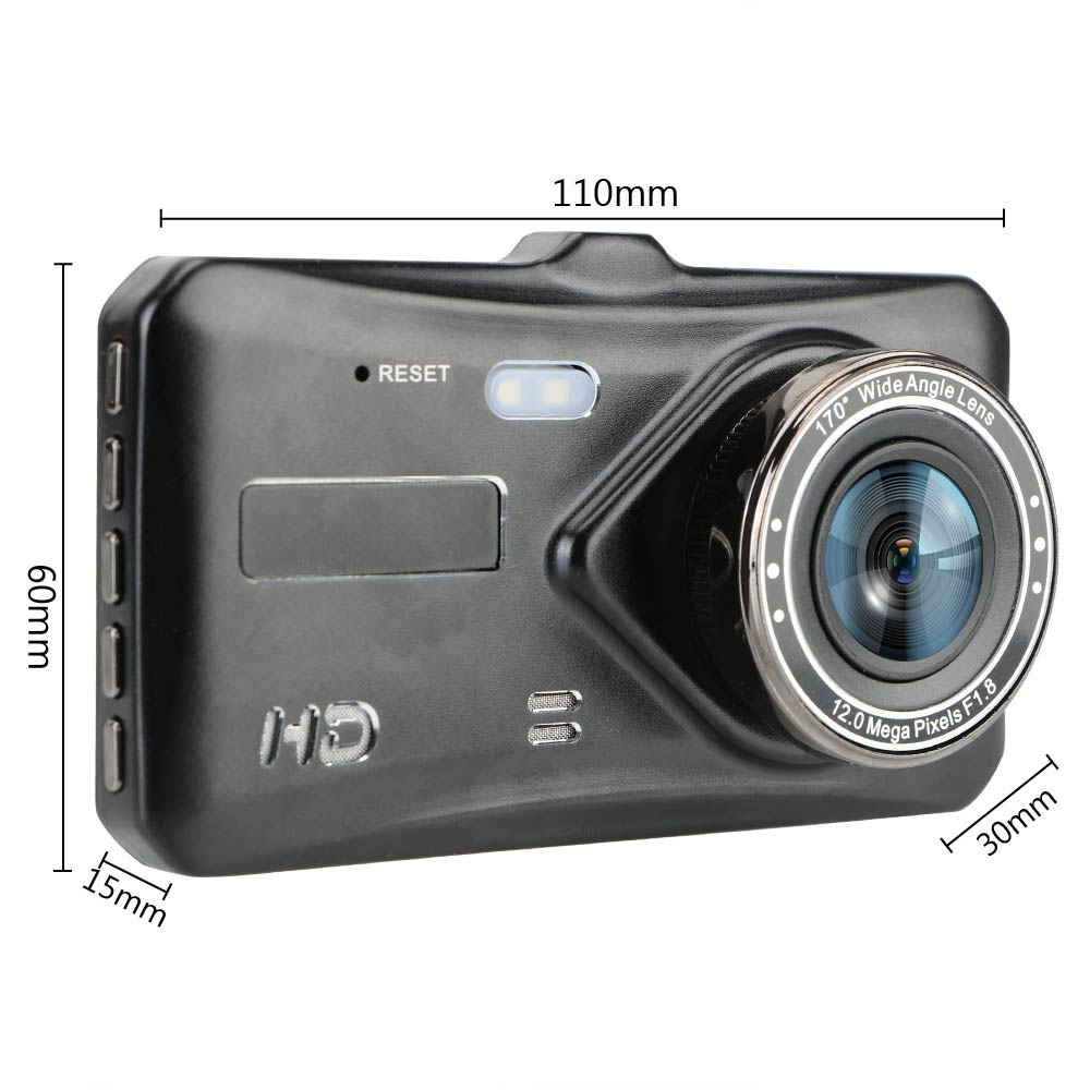 535577b7375762583a66bc56b9d5857be994oulh 4" HD 1080P Video Recorder Camera Dual Lens Touch Screen Car DVR Auto DashCam WDR