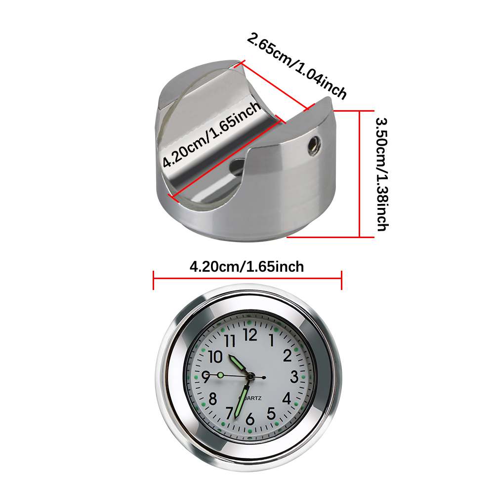 Detalle del reloj y su soporte de montaje