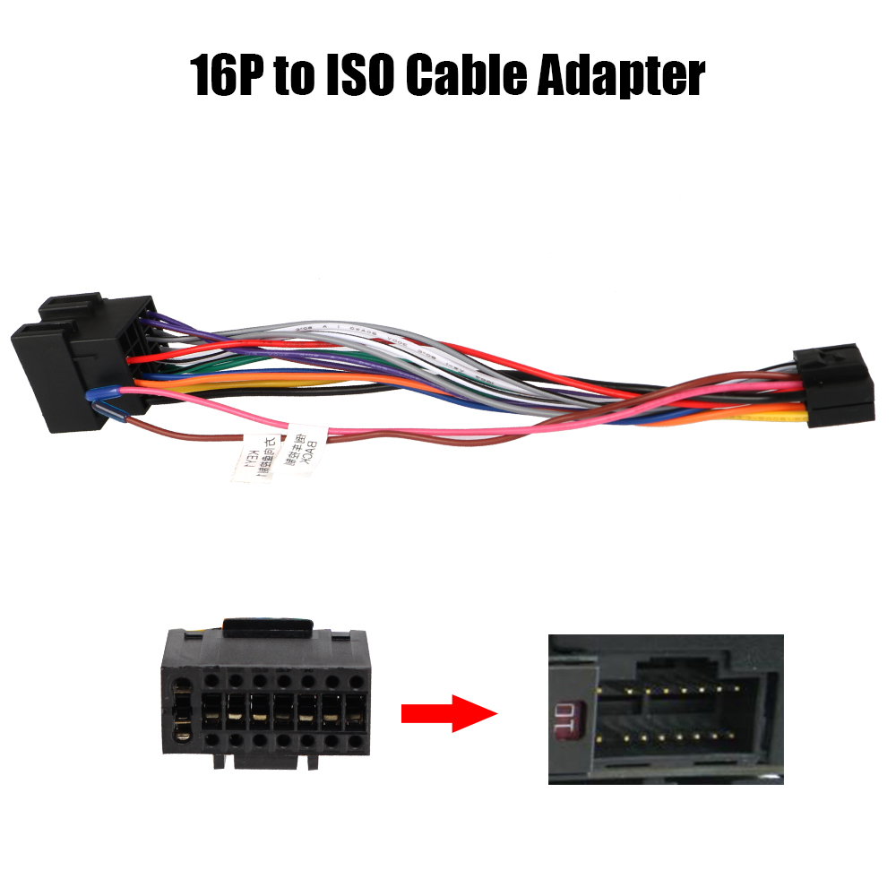 For ALPINE ISO Standard Connector Adapter Wire Harness Adaptor Car Wire  Cable Adapter Car Stereo Radio 16 Pin Plug Cable - AliExpress
