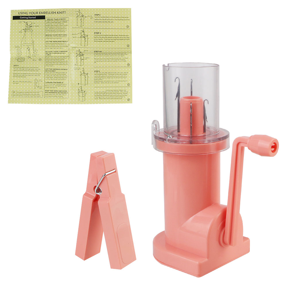 Description Picture 6 of itemEmbellish Hand Knit Creative Knitting Machine Craft Bracelet Weave Tool Loom Spool Knitter Portable Hand-Knitted