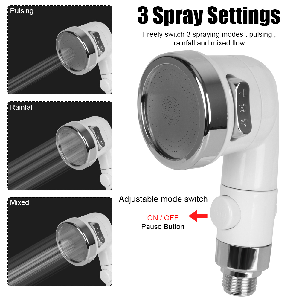 Description Picture 2 of itemFaucet Diverter Valve Faucet Adapter Set Handheld 3 Modes Water-saving Shower head For Home Bathroom Kitchen
