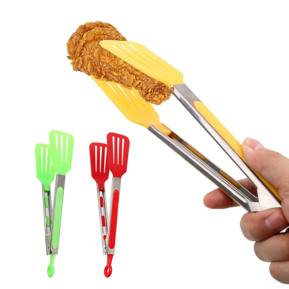 Description Picture 6 of itemKitchen Cooking Tools Non-Stick Kitchen Tongs Pizza Bread Steak Clip Salad Serving BBQ Tongs Stainless Steel Handle Utensil