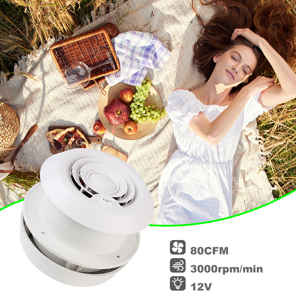 3000/4000RPM 12V Car Fan Silent/Strong Wind Air Vent Outlet Camper Accessories For RV Trailer Caravan Ventilation Exhaust Fans 3000/4000RPM 12V Car Fan Silent/Strong Wind Air Vent Outlet Camper Accessories For RV Trailer Caravan Ventilation Exhaust Fans