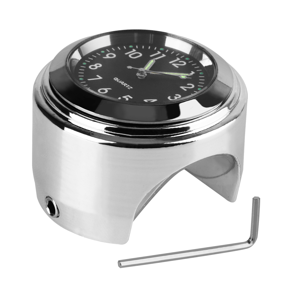 Reloj para manillar de motocicleta en acabado negro