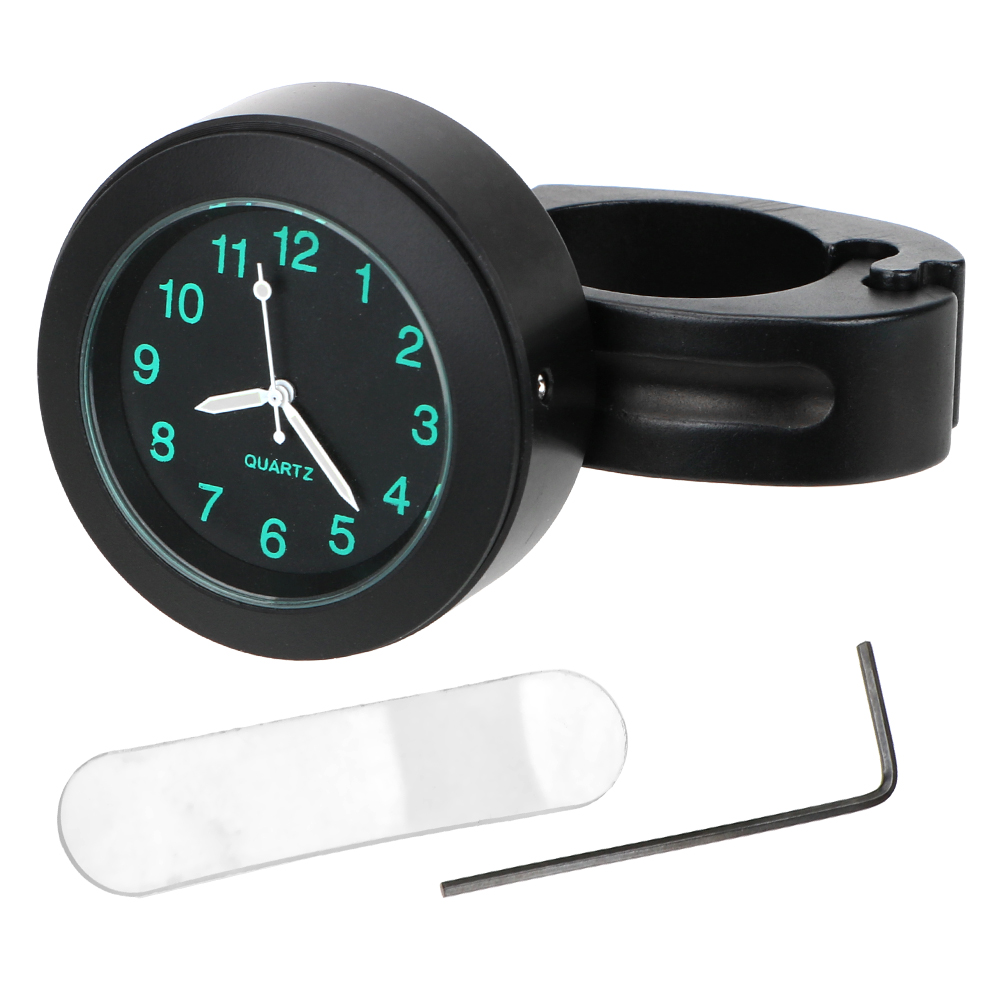 Horloge De Guidon Moto étanche IPX7 – Montre Quartz En Alliage D’aluminium, Diamètre 3,3 Cm, Pour Tubes 22-28 Mm