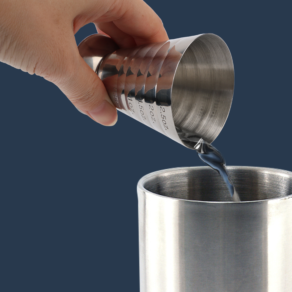 Description Picture 3 of itemBar Cocktail Shaker Jigger Stainless Steel Measure Cup Cocktail Tools Gadgets 75ML