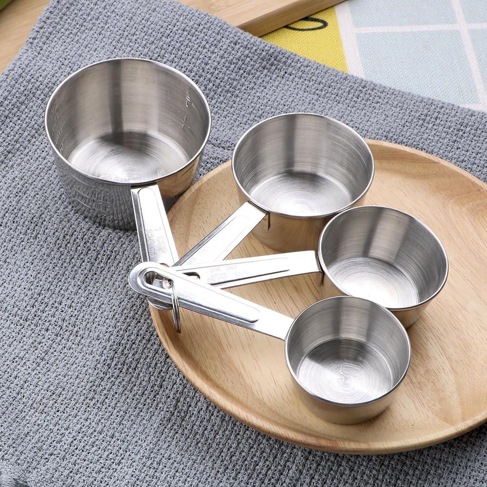 7 PCS Stainless Steel Measuring Cups For Baking Coffee Tea Kitchen  Measuring Spoon Scales Scoop Set Measuring Tools Easy To Grip - AliExpress