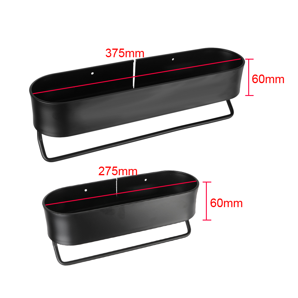 Description Picture 2 of itemWall Mounted Shelves Shower Storage Basket Bathroom Shelf Rack Kitchen Organizer Bath Towel Holder Black