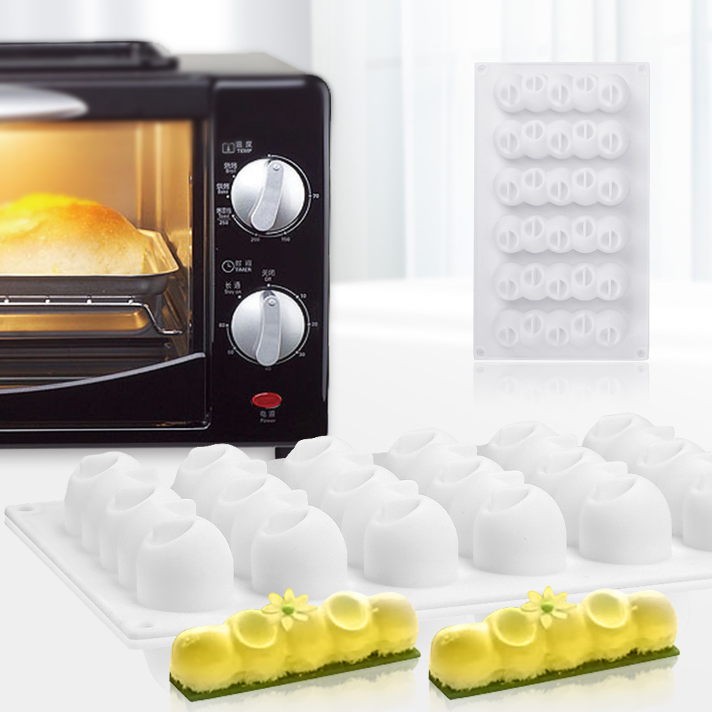 Description Picture 5 of itemLove Heart Cake Mold 6-Concave Ball Long Strip Shaped Silicone Mold Mousse Chocolate Pastry Mould Dessert Decorating Tools