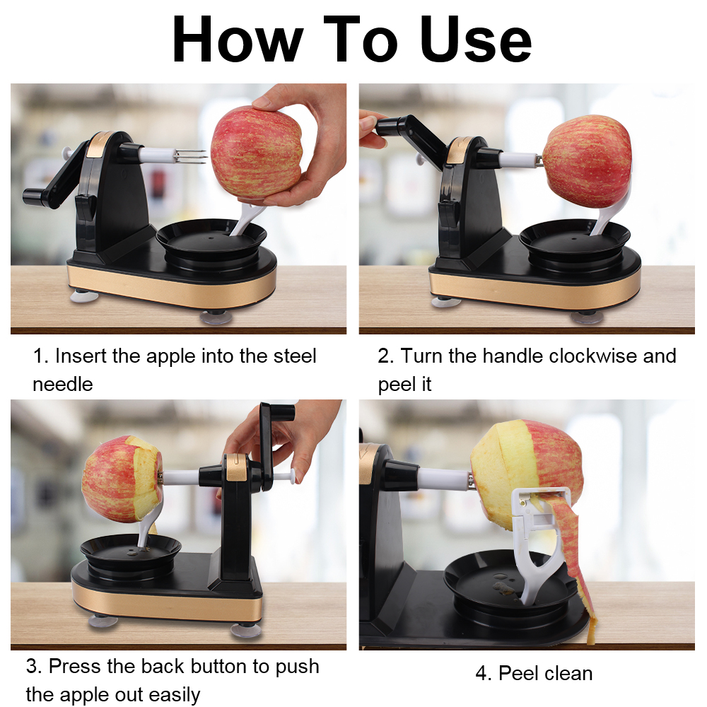 Description Picture 5 of itemFruit Peeling Machine Hand-cranked Kitchen Gadgets Potato Peeler Apple Peeler Cutter Slicer Kitchen Corer Cutter