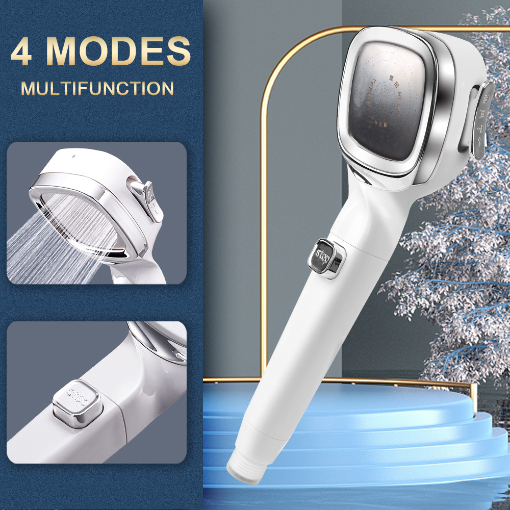 Description Picture 4 of itemWith Switch Bathroom supplies 4 Modes Water Saving Shower Nozzle Adjustable High Pressure Shower Head