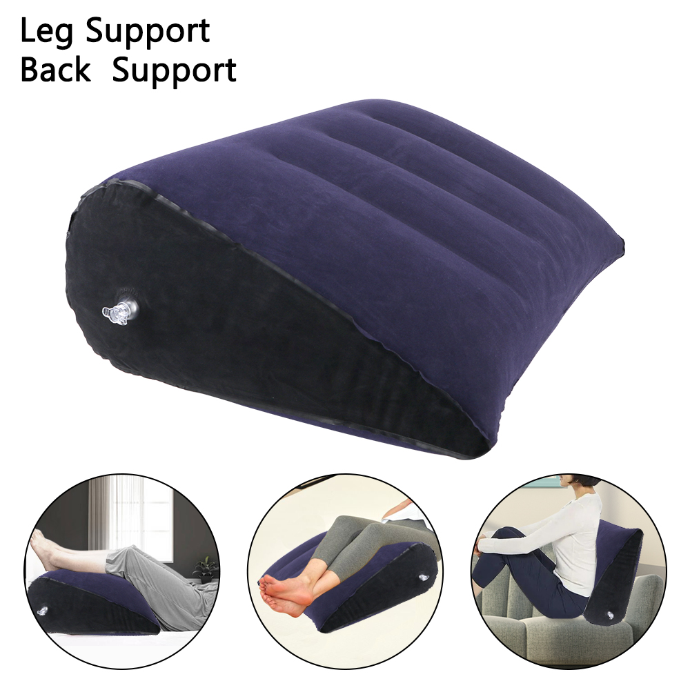 Description Picture 5 of itemPVC Flocking Couple Love Cushion Inflatable Triangle Pillow Foot Rest Air Pillow Relax Cushion Portable For Travel Office Car