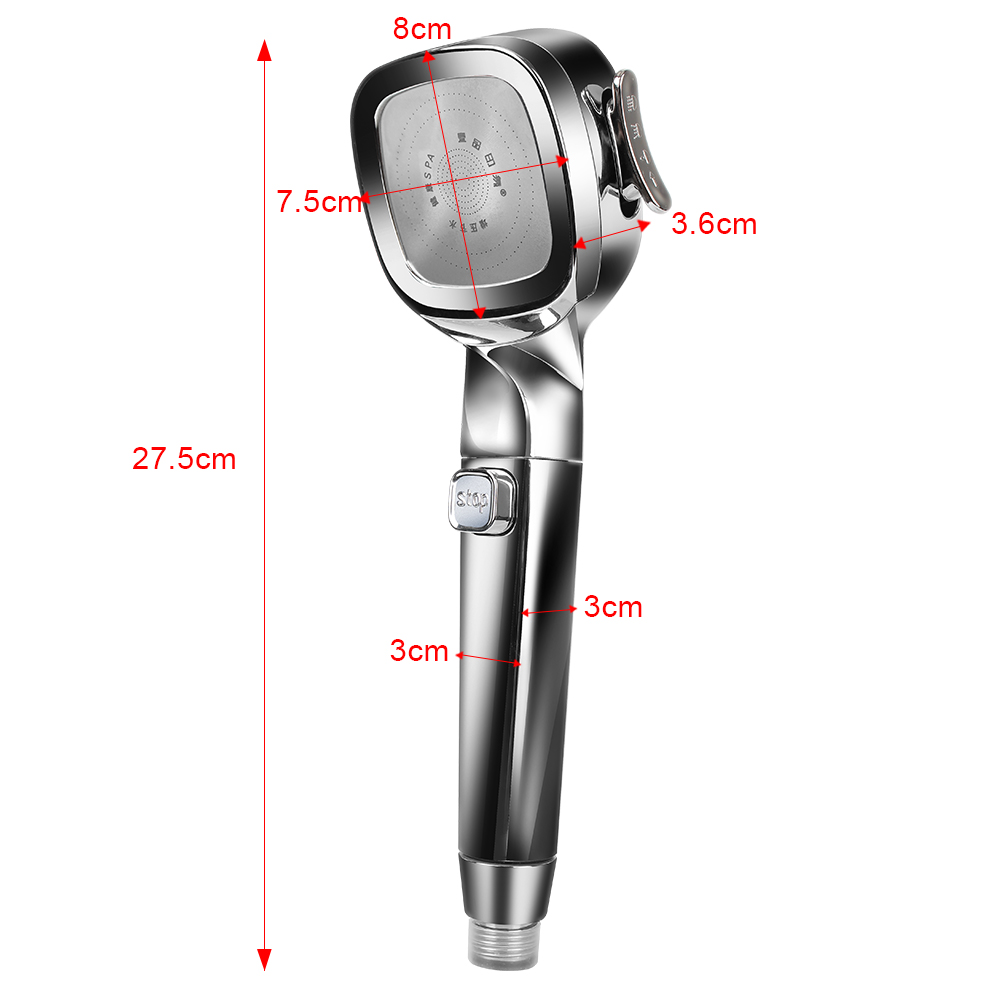 Description Picture 3 of itemHigh Pressure Shower Head Water Saving Shower Nozzle High Pressure With Switch Bathroom supplies 4 Modes Adjustable