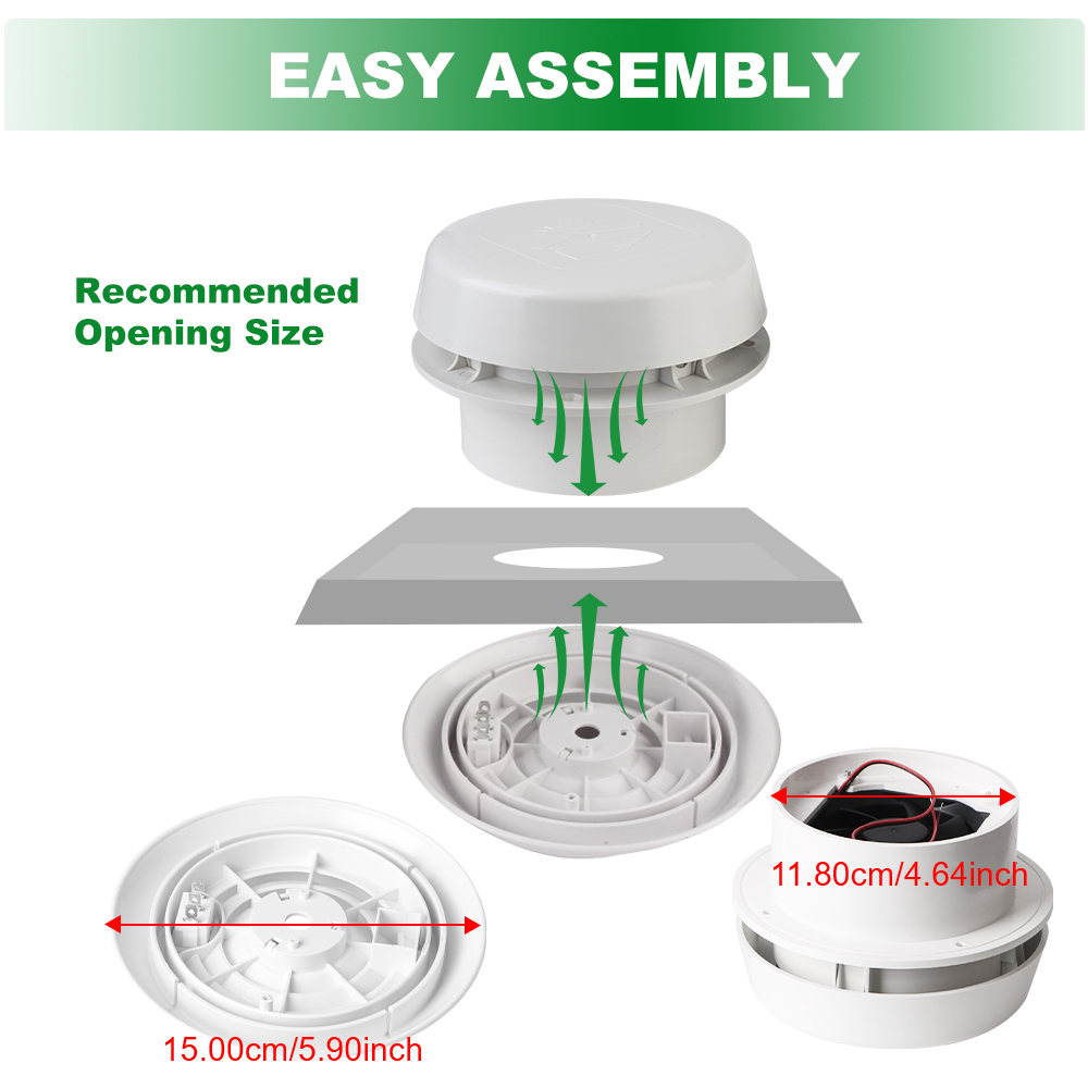 3000/4000RPM 12V Car Fan Silent/Strong Wind Air Vent Outlet Camper Accessories For RV Trailer Caravan Ventilation Exhaust Fans 3000/4000RPM 12V Car Fan Silent/Strong Wind Air Vent Outlet Camper Accessories For RV Trailer Caravan Ventilation Exhaust Fans