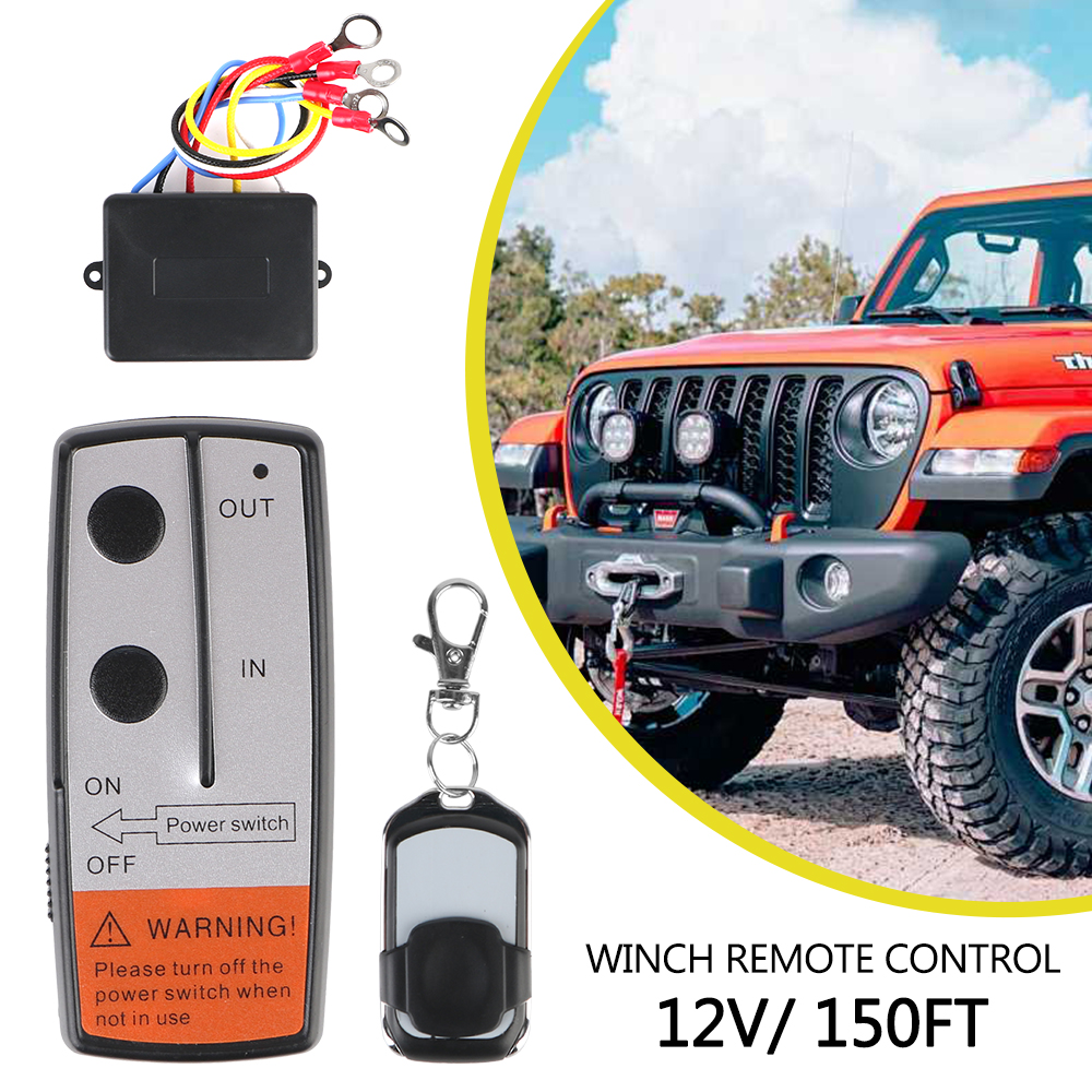 12V Volt Long Range Wireless Remote Control Kit For Car Truck Jeep ATV Winch