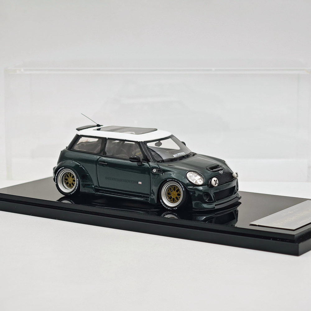 ENGUP 1/43 LB Mini Cooper R56 Green Resin Car Models Collection