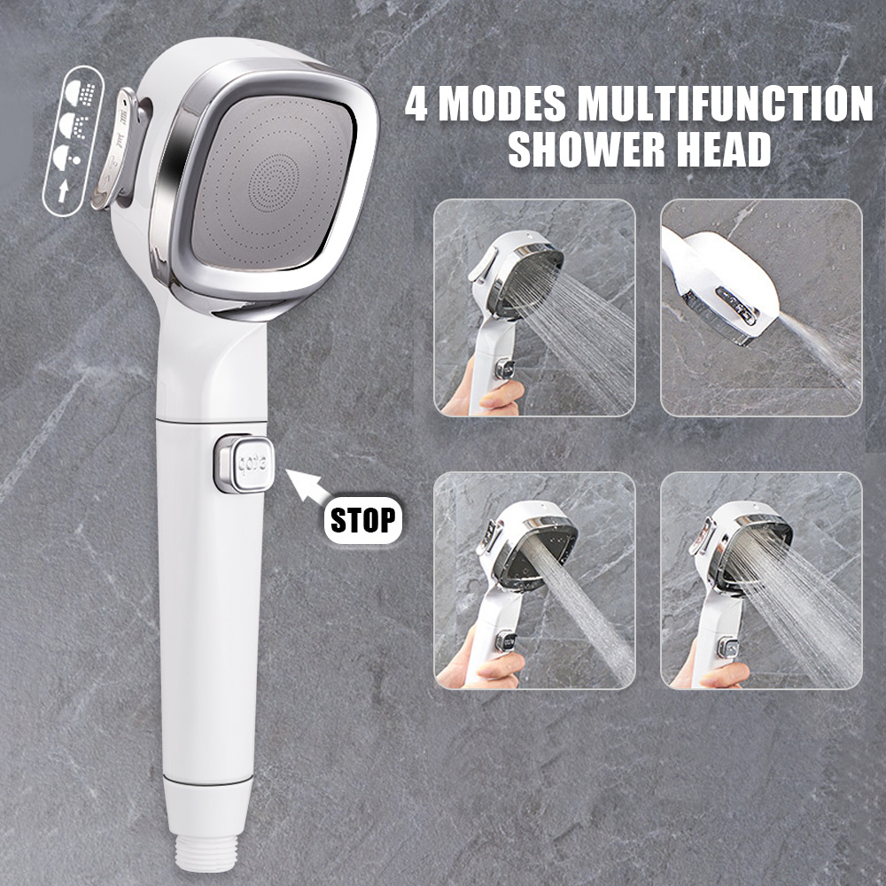 Description Picture 2 of itemHigh Pressure Shower Head Water Saving Shower Nozzle High Pressure With Switch Bathroom supplies 4 Modes Adjustable