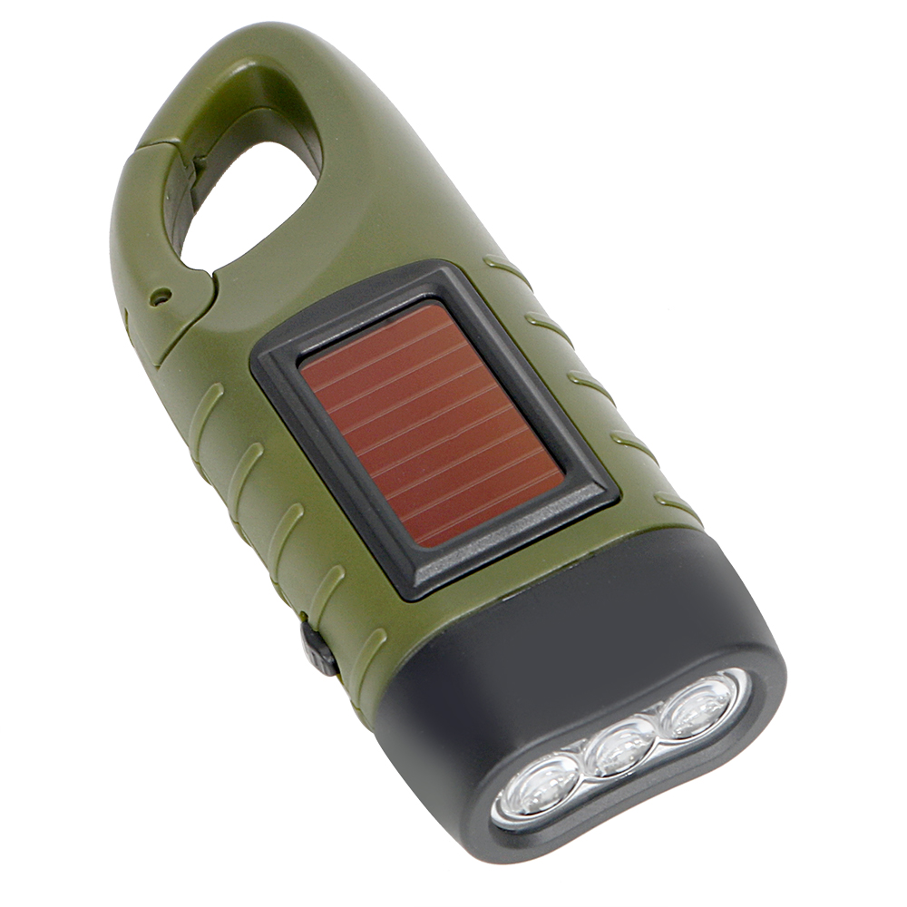Description Picture 4 of itemFor Outdoor Camping Mountaineering Tent Light LED Flashlight Hand Crank Dynamo Solar Power Torch Lantern Portable
