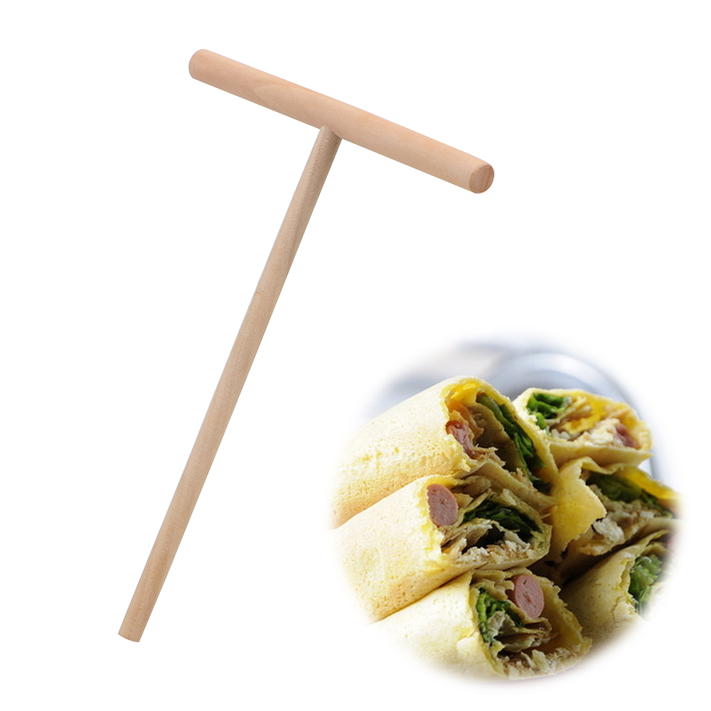 Pancake Batter Spreader Stick Pancake Tool Chinese Specialty Crepe Maker  Wooden Home Kitchen Tool