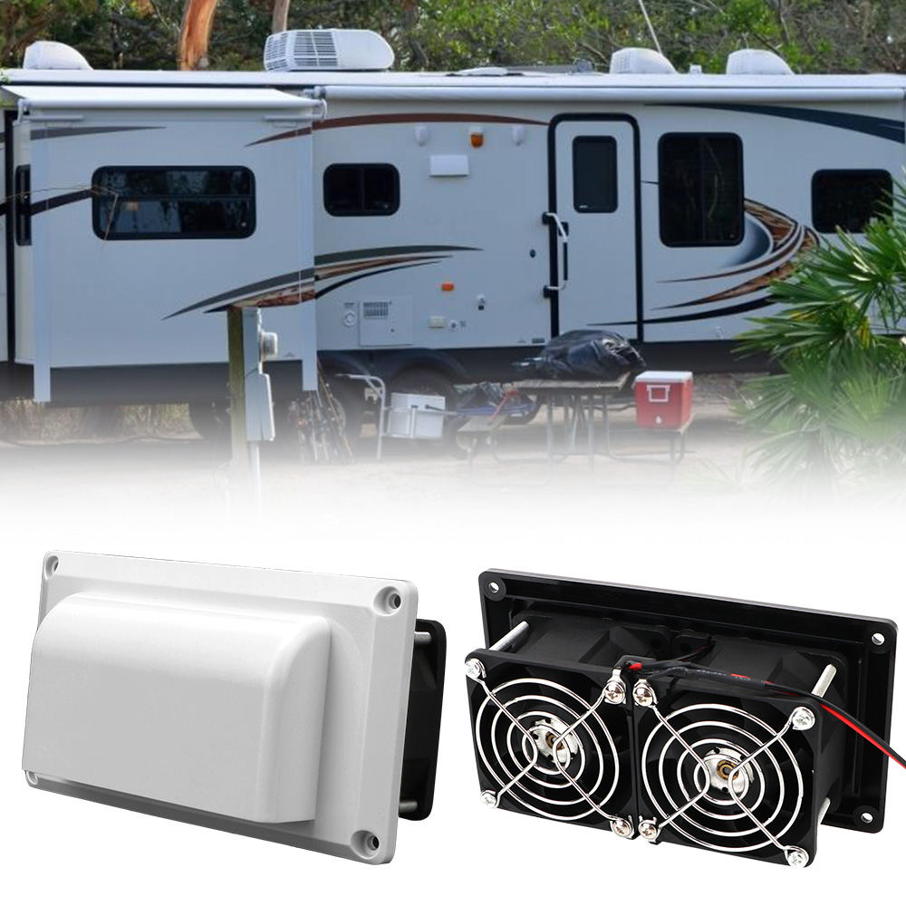 12V Side Air Vent Exhaust Fan For RV, Camper, Boat - 25W Ventilation Fan, Easy Install, Quiet Operation