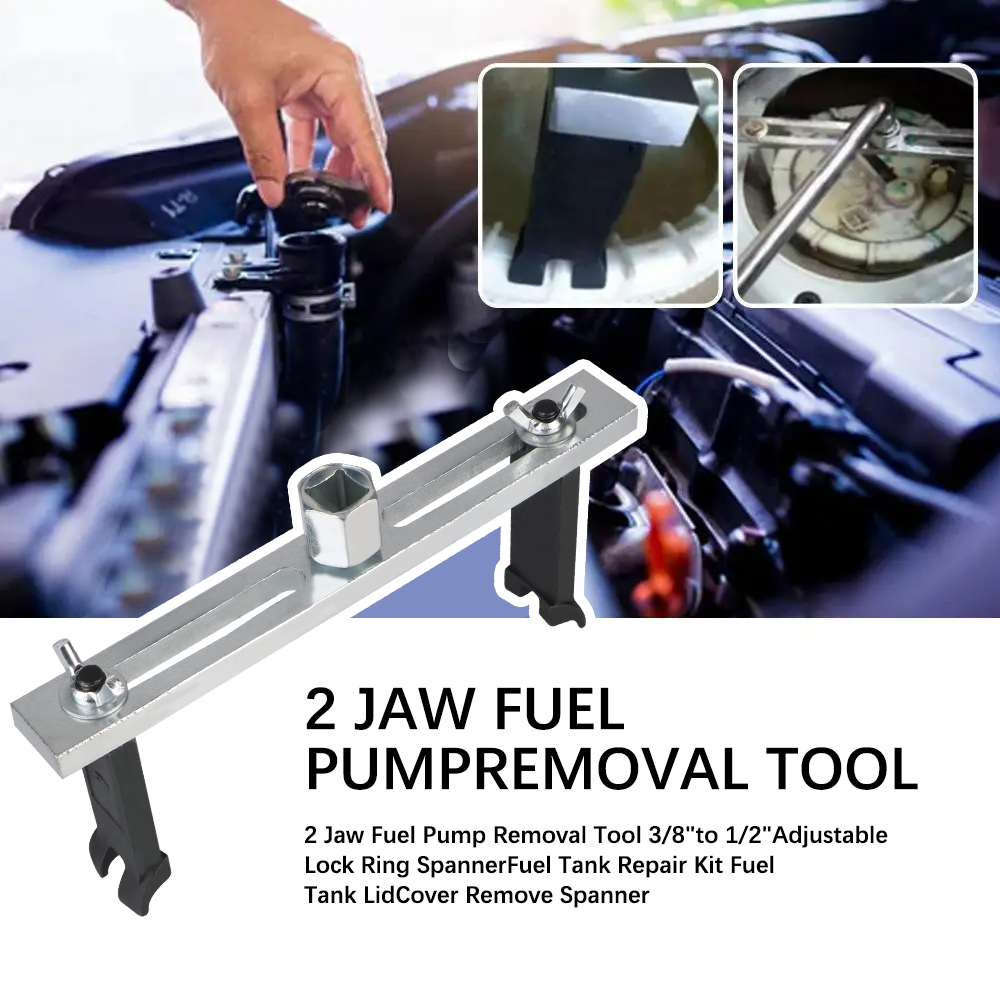 Llave ajustable de dos garras para bomba de combustible