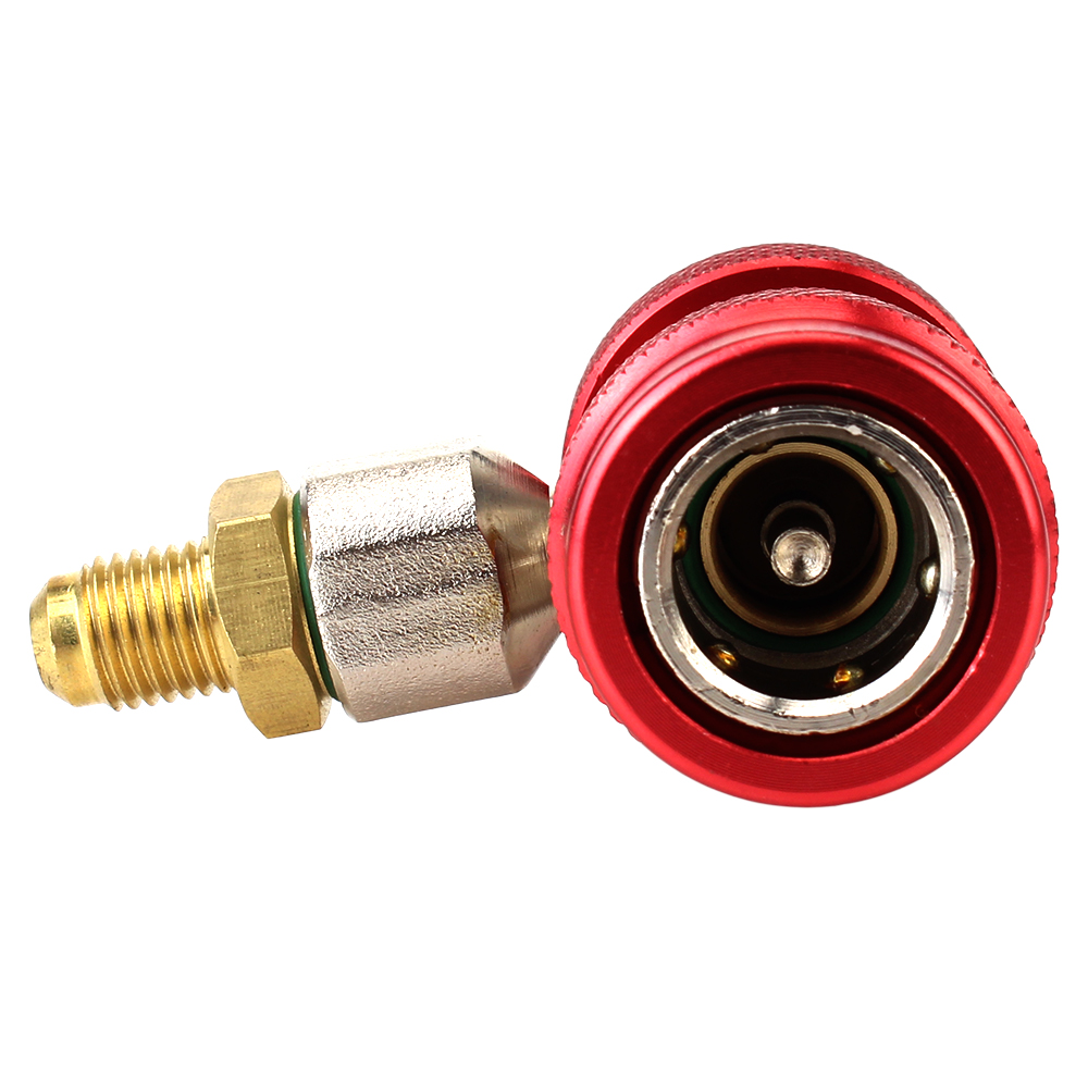 Vannes De Fluoration R134A Fydun - 2 Pièces (Bleu Basse Pression, Rouge Haute Pression) - Laiton - Pour Climatisation Auto