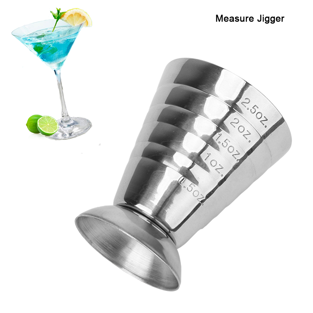 Description Picture 2 of itemBar Cocktail Shaker Jigger Stainless Steel Measure Cup Cocktail Tools Gadgets 75ML
