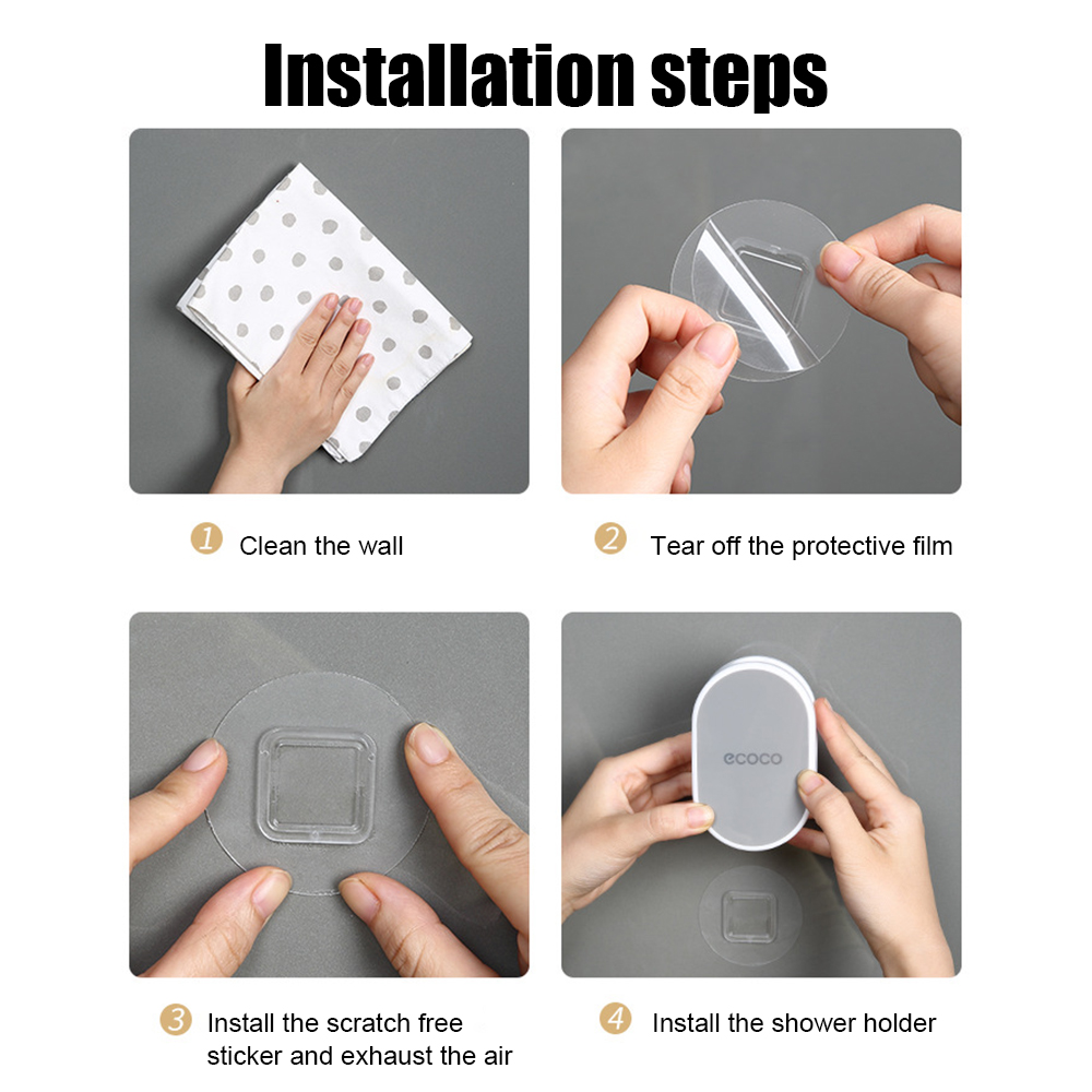 Description Picture 5 of itemUniversal Showerhead Bracket Bathroom Accessory No Drill Shower Stand 360° Wall-Mounted Adjustable Shower Head Holder