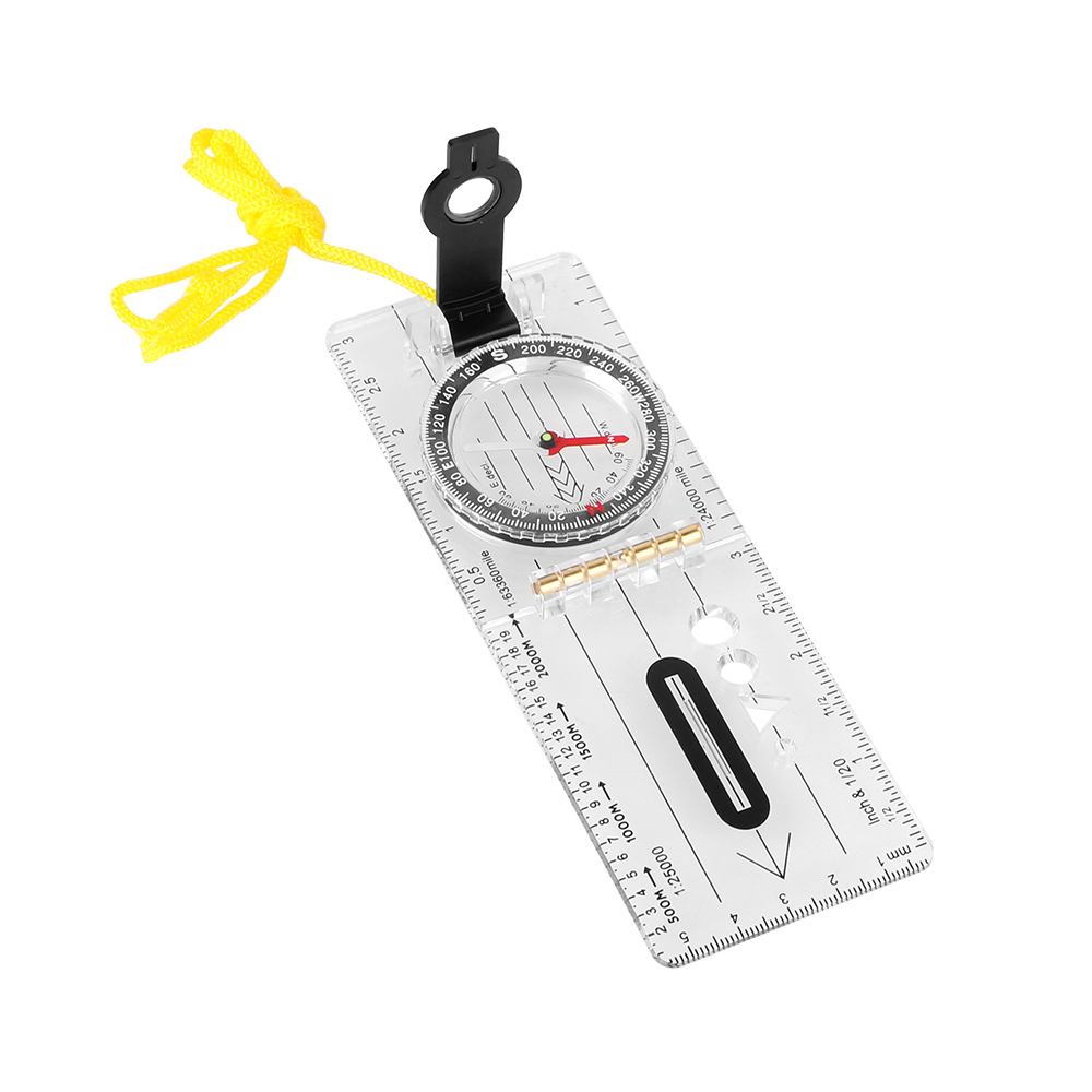 Description Picture 4 of itemMultifunctional for Outdoor Hiking Camping Folding waterproof Survival Guiding Tool Compass Map Scale Ruler Drawing