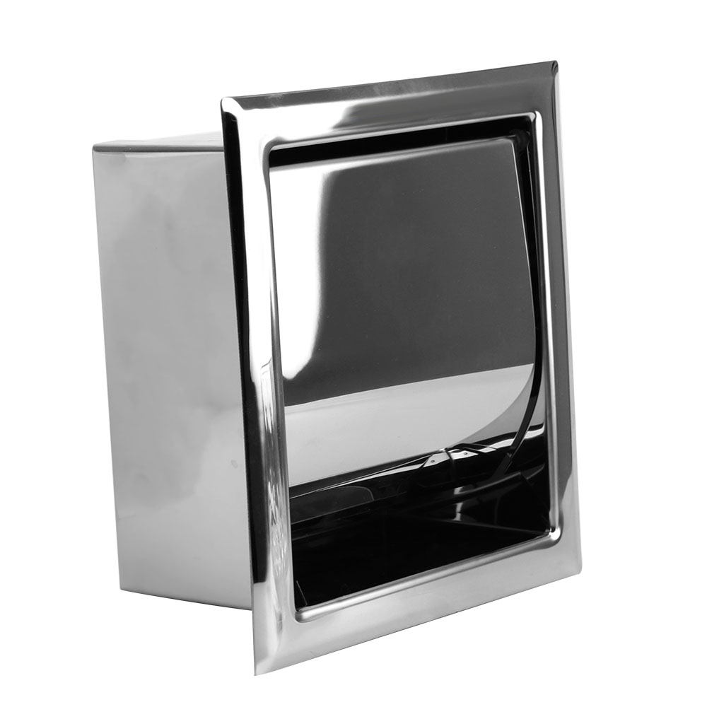 Description Picture 6 of itemPolished Chrome Stainless Steel Roll Paper Box Wall Mounted Toilet Paper Holder Concealable