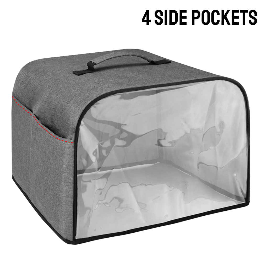 Description Picture 4 of itemKitchen Dust Cap Durable With Storage Pockets For Ninja Foodi Grill Toaster Cover Air Fryer Hood Household Bread Baking