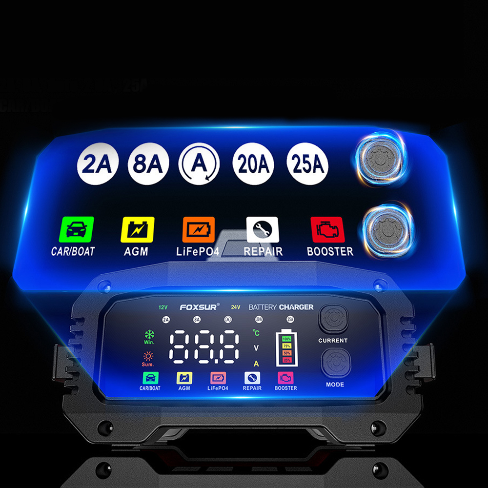 FOXSUR Battery Charger dimensions