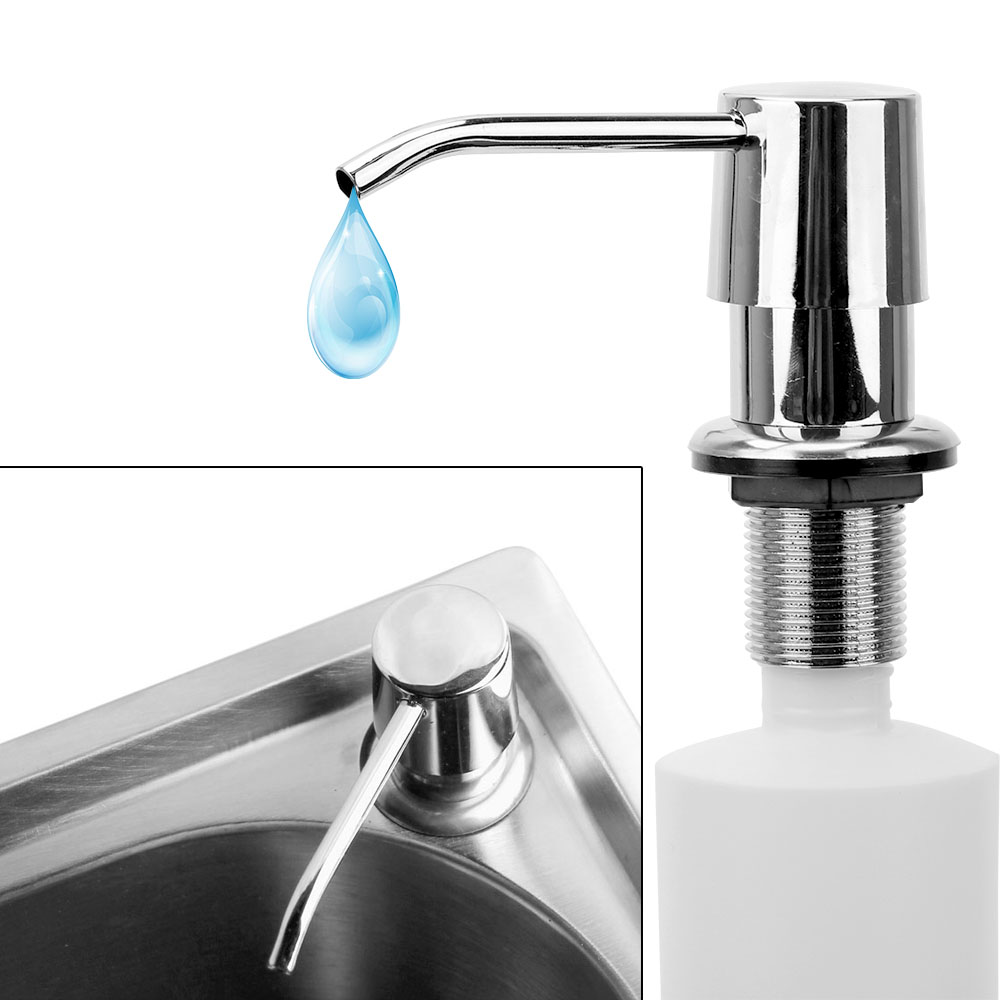 Description Picture 2 of itemFor Bathroom and Kitchen Built-in Lotion Pump Plastic Liquid Soap Bottle ABS Liquid Soap organizer Kitchen Sink Soap Dispenser