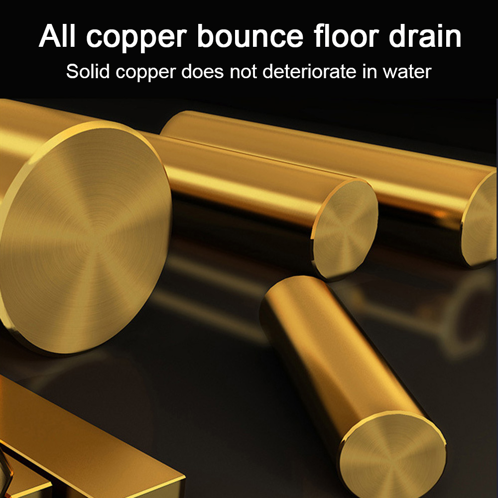 Scarico A Pavimento Doccia 10 Cm In Ottone - Pop-Up Nero Per Bagno E WC - Foto 4