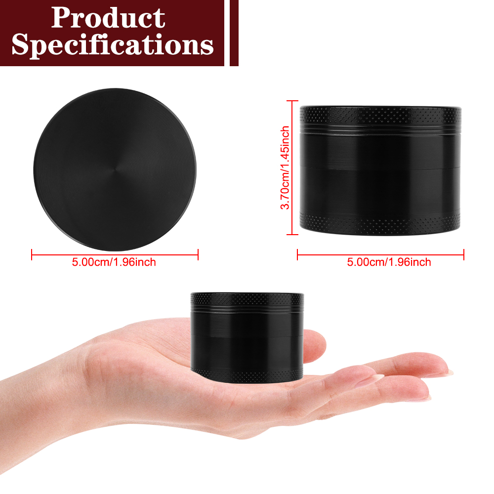 Description Picture 5 of itemSpice Cutter Tobacco Grinder Latest Lightning-Shaped Smoking Herb Cutter Aluminum Alloy 40MM 50MM 4-Layer Cigarette Accessories