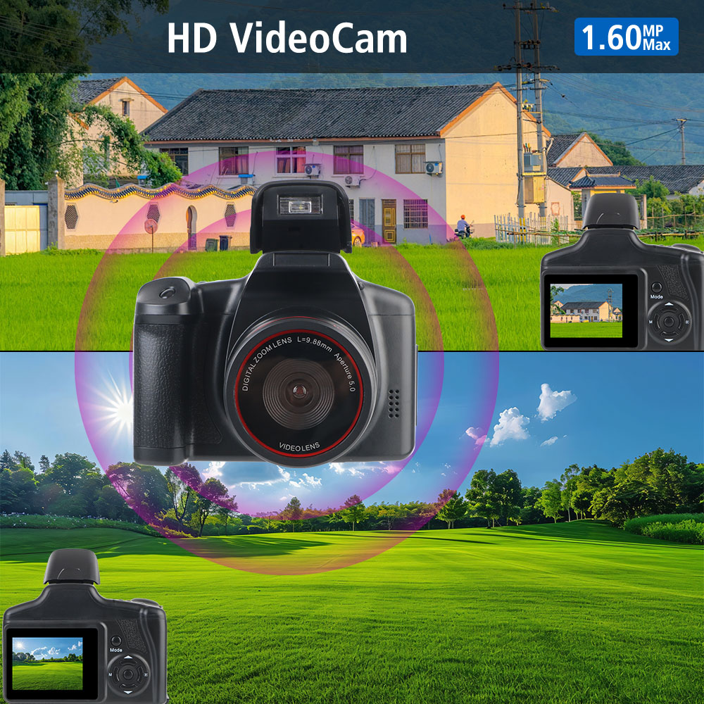 Description Picture 4 of itemDigital Zoom Lens SLR Camera 1080P HD USB 2.0 HD Videocam 16.0 Megapixels Sensor 140° Wide Angle 2.4" LCD Screen