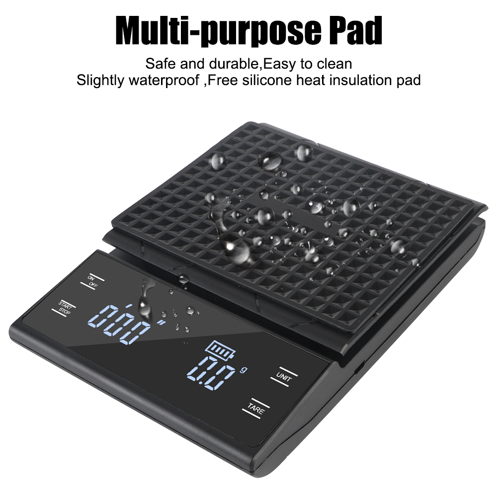 Description Picture 6 of itemAuto Timer g/oz/ml High Precision Digital Coffee Kitchen Weight Scale Rechargeable Type-C 3KG/0.1g LED display Electronic