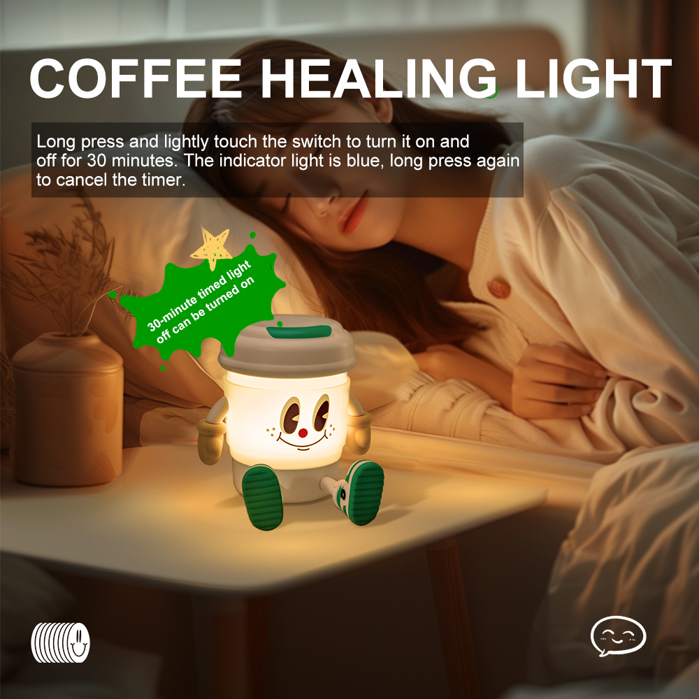 Description Picture 4 of itemLED Kids Toys Cartoon Ornaments Birthday Holiday Gifts Coffee Night Light Bedroom Bedside Lamp