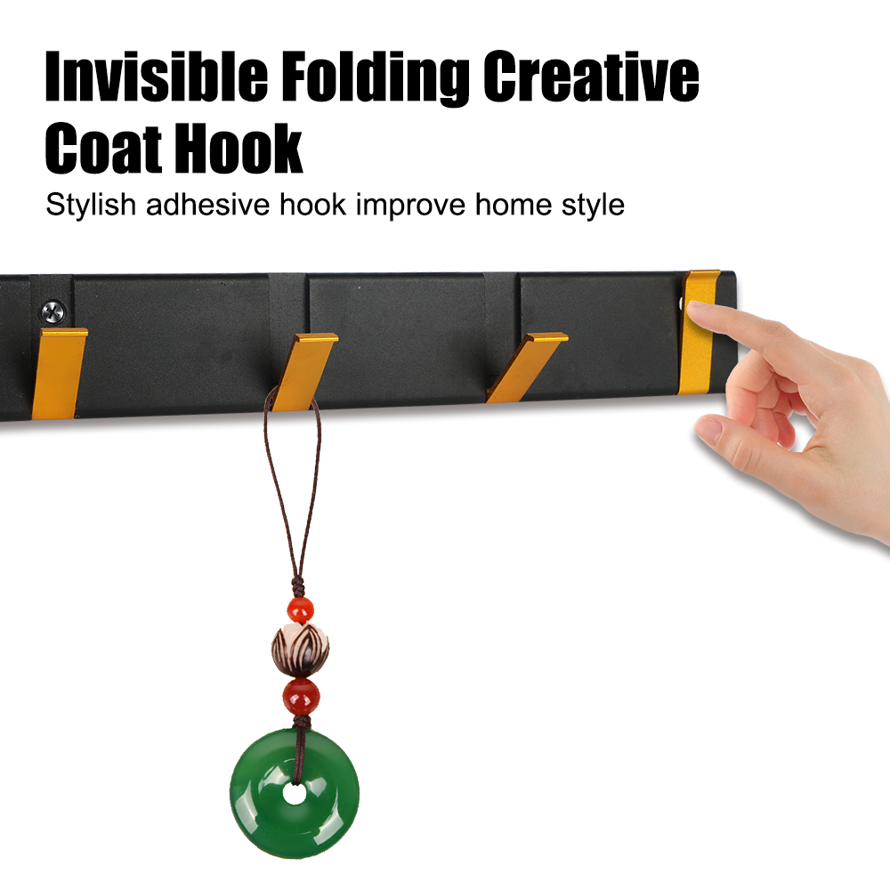 Description Picture 6 of itemVintage Style 2 Ways Installation Wall Hooks Coat Clothes Holder Folding Towel Hanger For Bathroom Kitchen Bedroom Hallway
