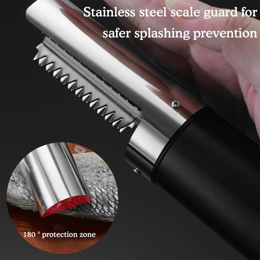 Description Picture 6 of itemSeafood Tools Fish Scale Planer Electric Fish Scaler Fishing Scalers Scraper EU Plug/USB charging