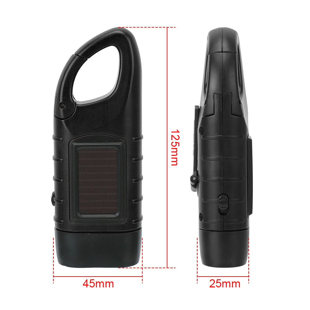 Description Picture 4 of itemLED Flashlight Hand Crank Dynamo Professional Portable Tent Light Torch Lantern Solar Power for Outdoor Camping Mountaineering