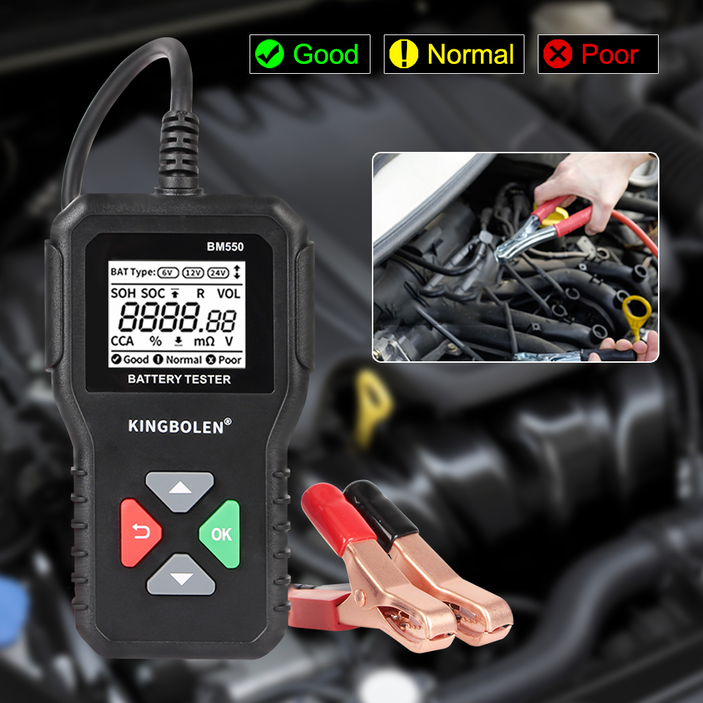 Tester Batteria Auto BT60 DonosHome | Professionale Per 6V/12V/24V, CCA 100-3000 - Compatibile Con AGM, GEL, Litio - Foto 3