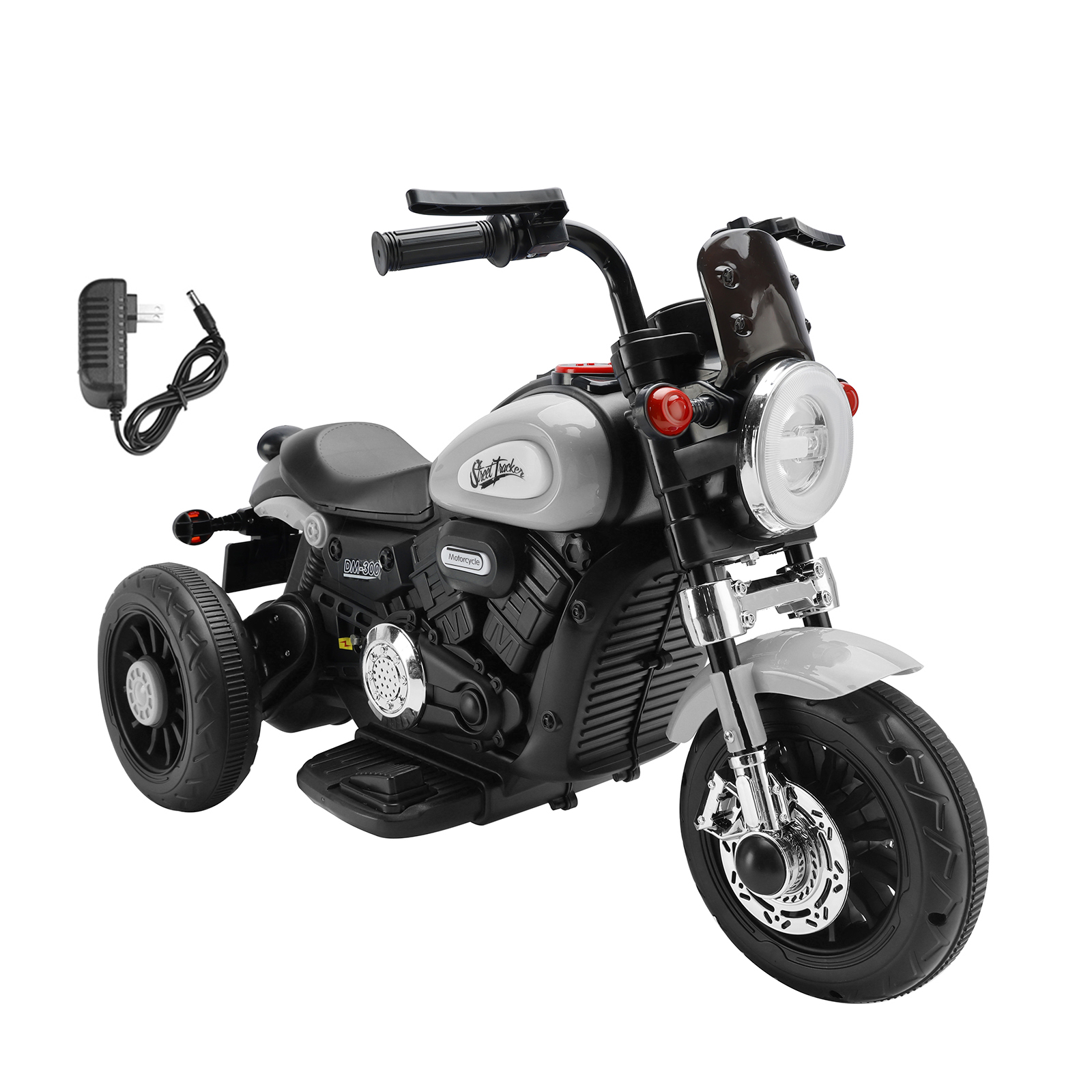 3 Wheel Kids Ride On Motorcycle Gray