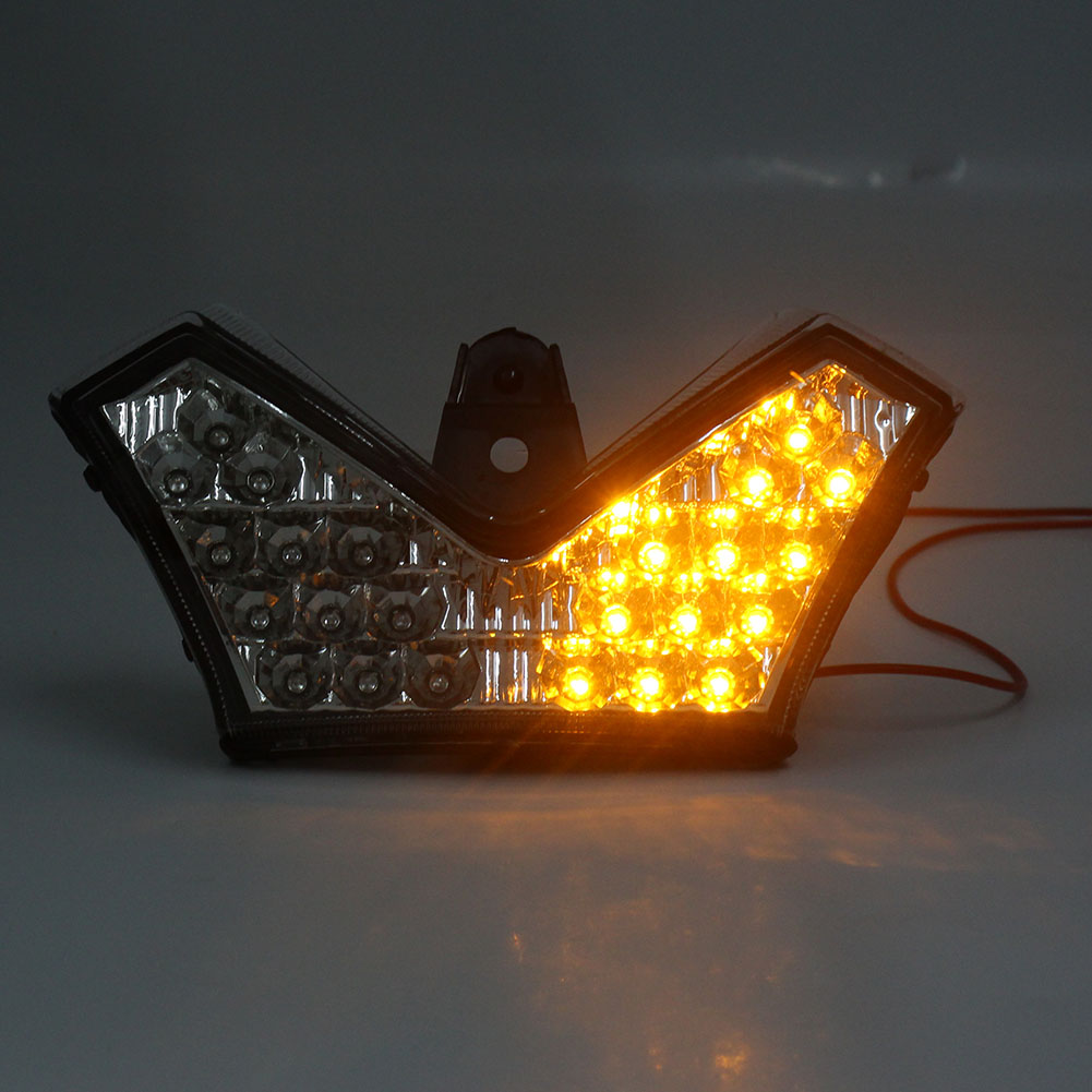 Motorcycle LED Taillights Smoke Amber Red Turn Signals Lamp Brake Taillight For