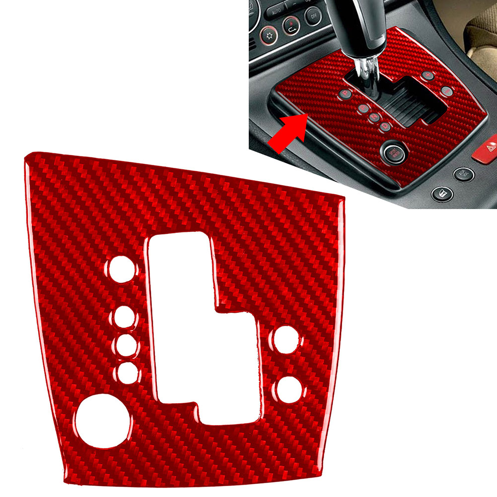 Carbon Fiber Red Gear Shift Panel Cover Trim For Alfa Romeo 159