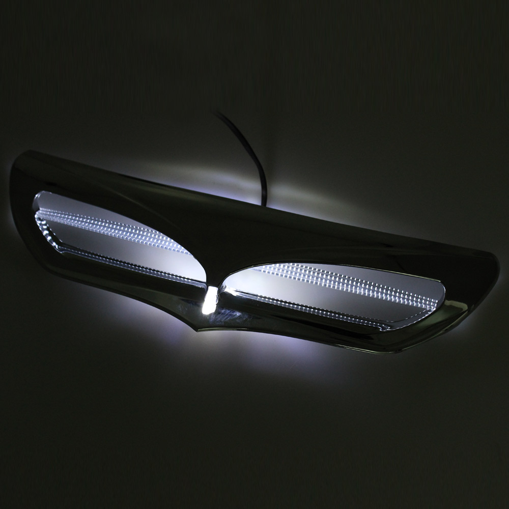 Chrome Led Lighted Fairing Air Vent Accent For Harley